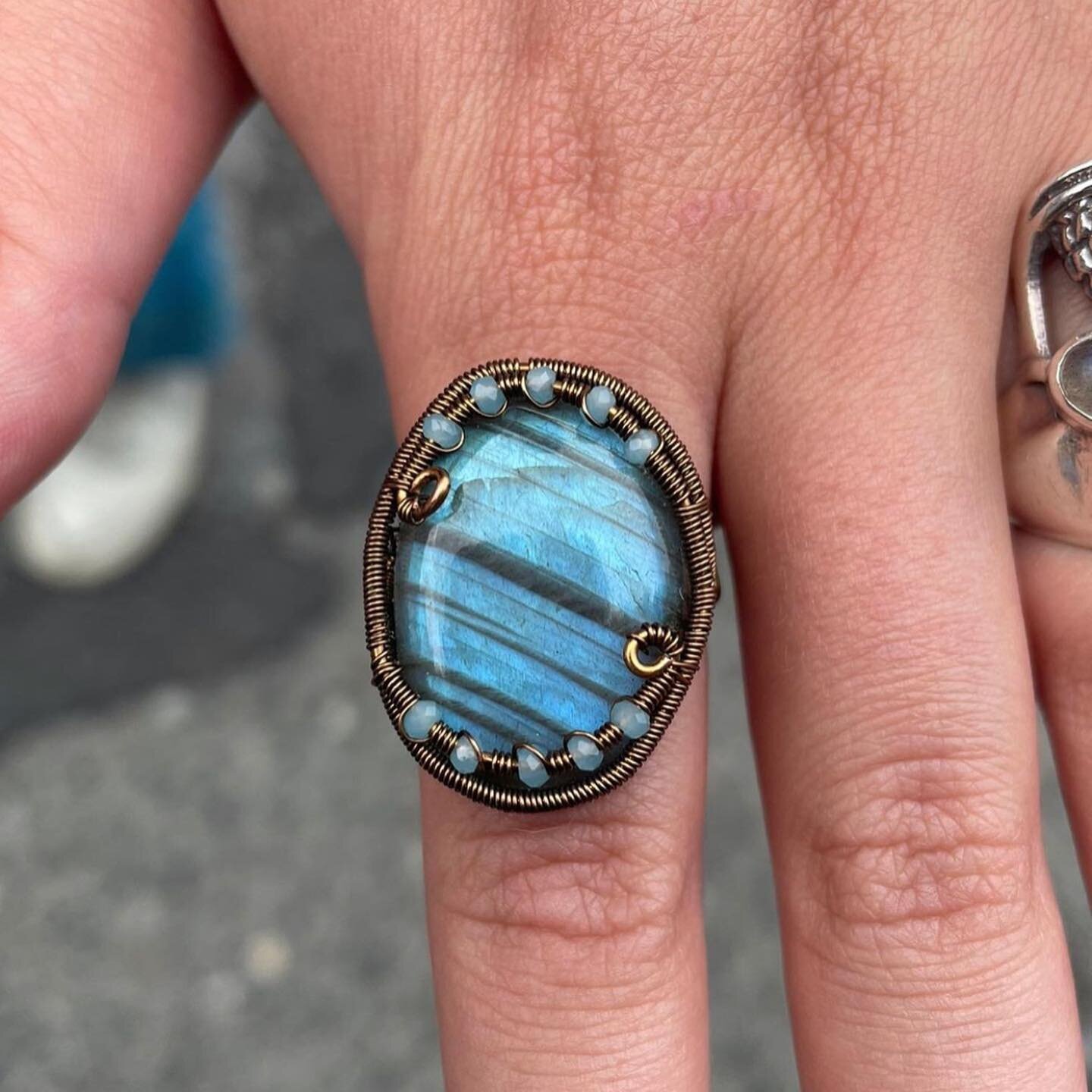 Living this new turquoise ring by @andibellejewelry ! Always something beautiful to find at our markets! #seattle #fremontsundaymarket #community #rings #handmade #shopsmall #seattlemade #makersmarket #fleamarket