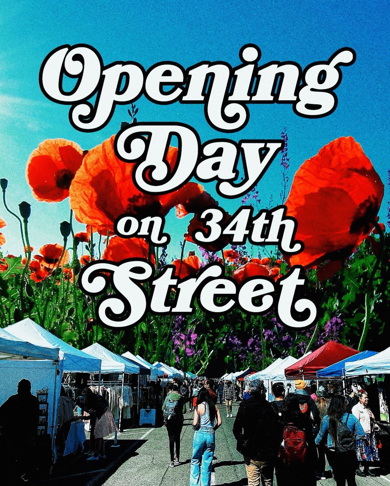 It&rsquo;s officially Spring! We&rsquo;re back in full bloom on 34th Street starting today with 165 booths at the @fremontsundaymarket . Come check out our expanded food district for brunch with all of our tasty processors too in lower lot! @tone.dj 