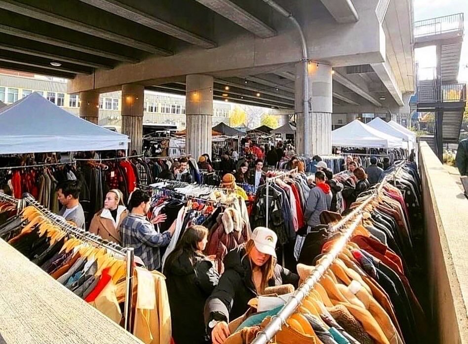 Sundays just got bigger! We&rsquo;re expanding our footprint by RR-opening the space under the Fremont Bridge starting Sunday, May 5th! Come shop over 50 unique vendors at the new @fremontbridgebazaar 10-4pm weekly! #fleamarket #vintagefashion #maker