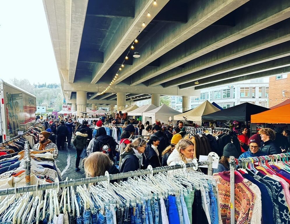It&rsquo;s happening next Sunday! Catch our NEW EXPANSION UNDER THE FREMONT BRIDGE ON SUNDAYS starting Sunday, May 5th 10-4pm at the @fremontbridgebazaar ! Swing by for FREE TOTE BAGS when you purchase stuff by a vendor under the bridge. 50 booths, f