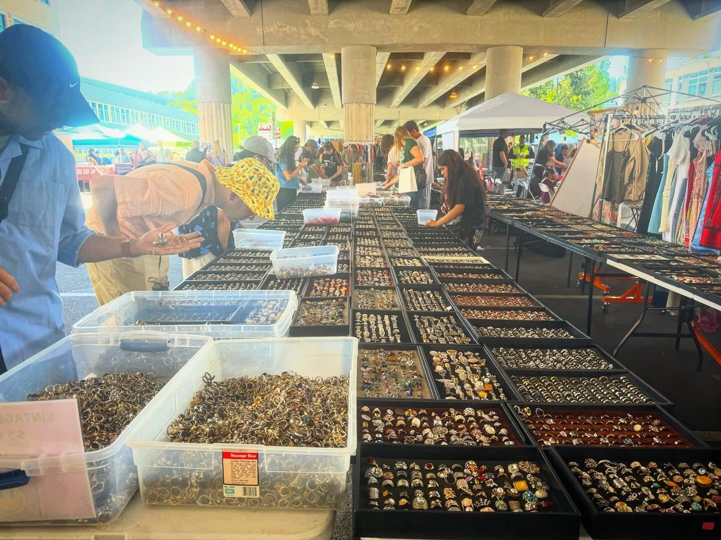 Come discover our newly expanded @fremontbridgebazaar open weekly 10-4pm with 50 more vendors, plus live music today at 1pm!