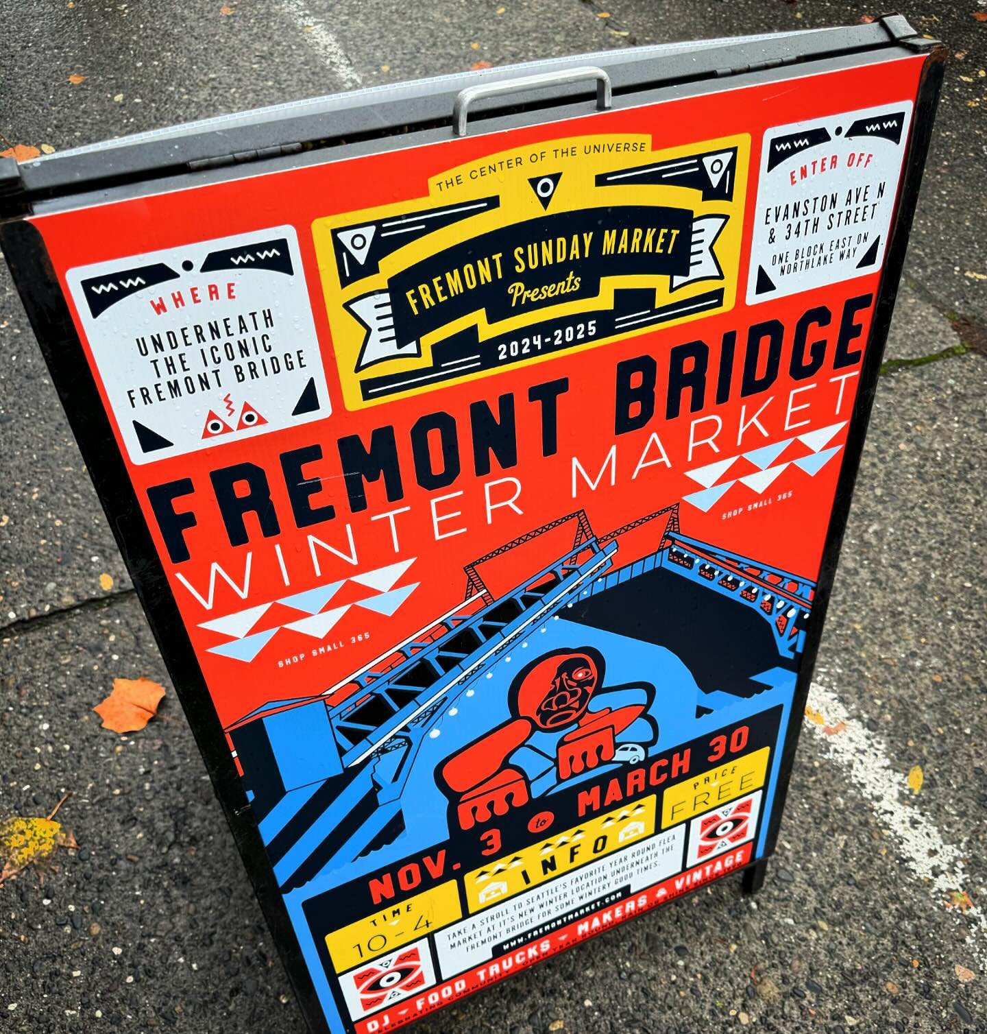 See you next Sunday down under the @fremontbridgemarket every Sunday! Come hang out in our newly expanded (&amp;covered) marketplace! See you all winter long! #seattle #wintermarket #fremontsundaymarket #seattlemakers #fremontbridge #fremonttroll #se
