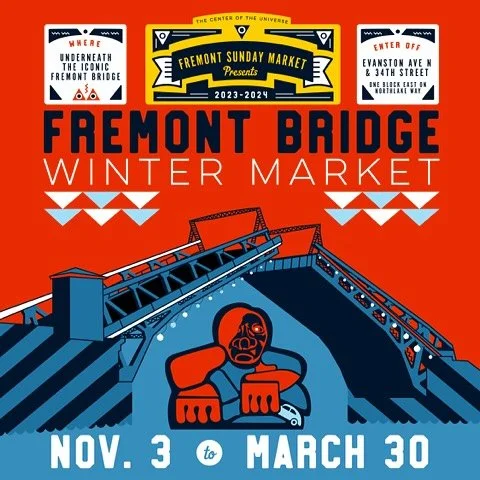 We&rsquo;ve moved for the winter season and we can&rsquo;t wait to see you this 🎄holidays 🎅! Come join us at our winter digs at the @fremontbridgemarket that&rsquo;s lined with 🔥 patio heaters 🔥 and covered! Plus free parking all day on 34th Stre
