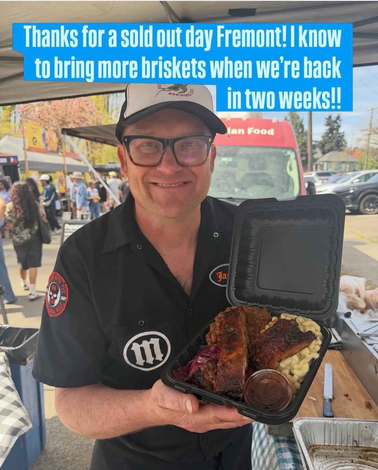 NO FOMO today! He&rsquo;s back today &amp; ready to serve you! Come find out why @meltonsbbq is worth the trip and perfect if you love BBQ! He&rsquo;s hanging today until sell out, so we&rsquo;ll see you at the market!