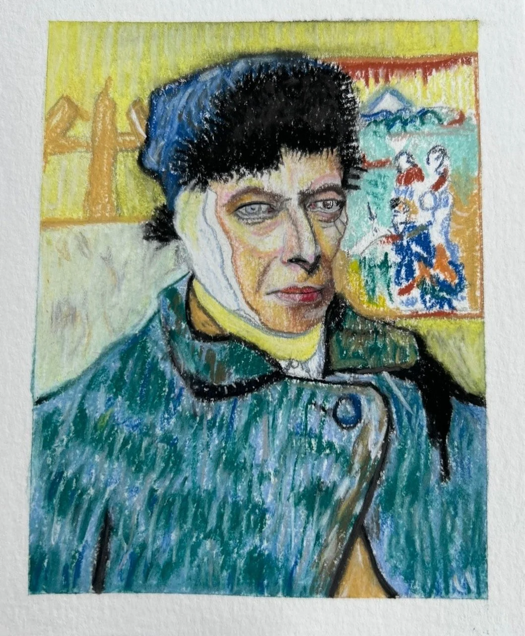  “Band Bow”, portrait in pastel. Available for purchase. 