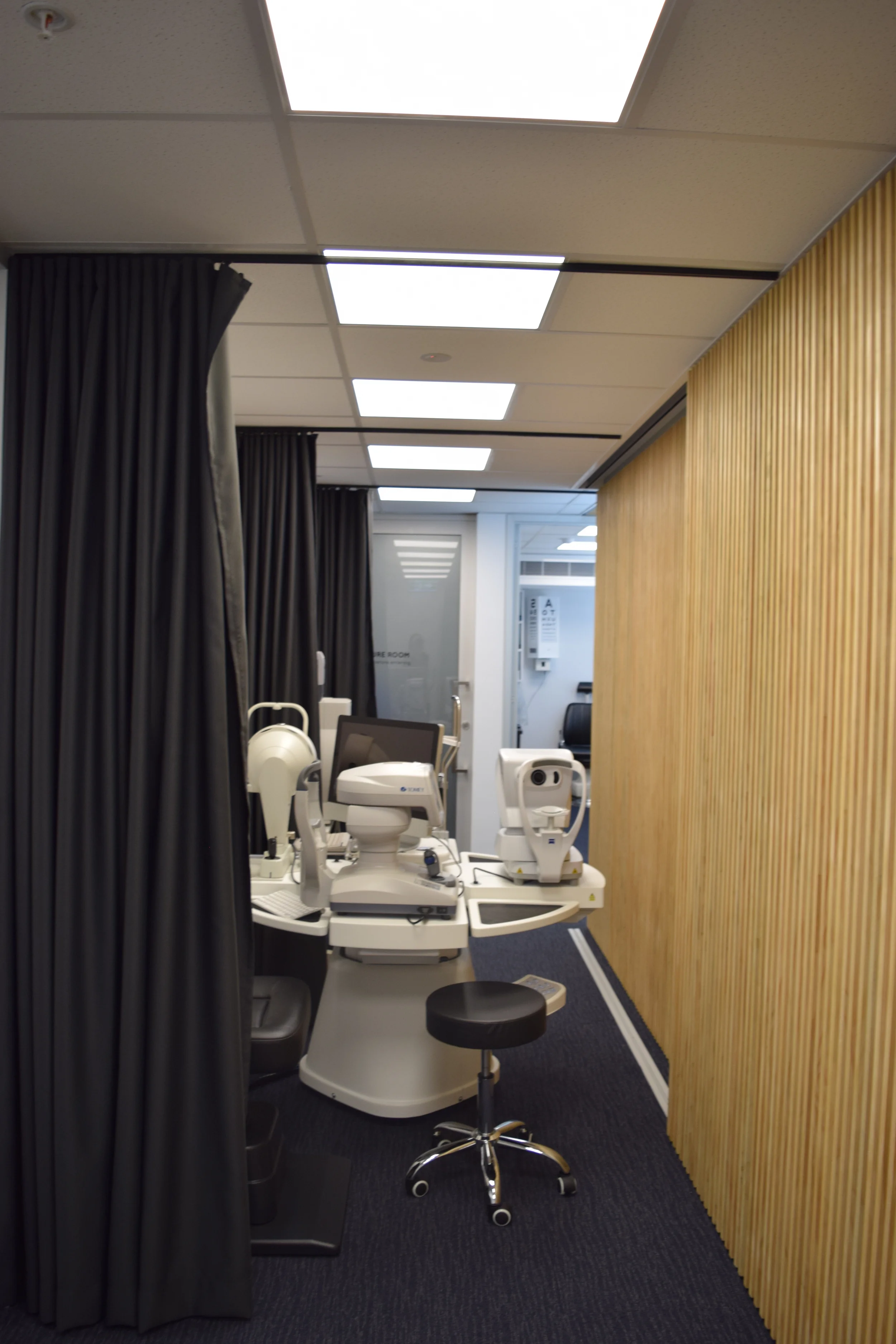  Flexible space houses diagnostic equipment. 