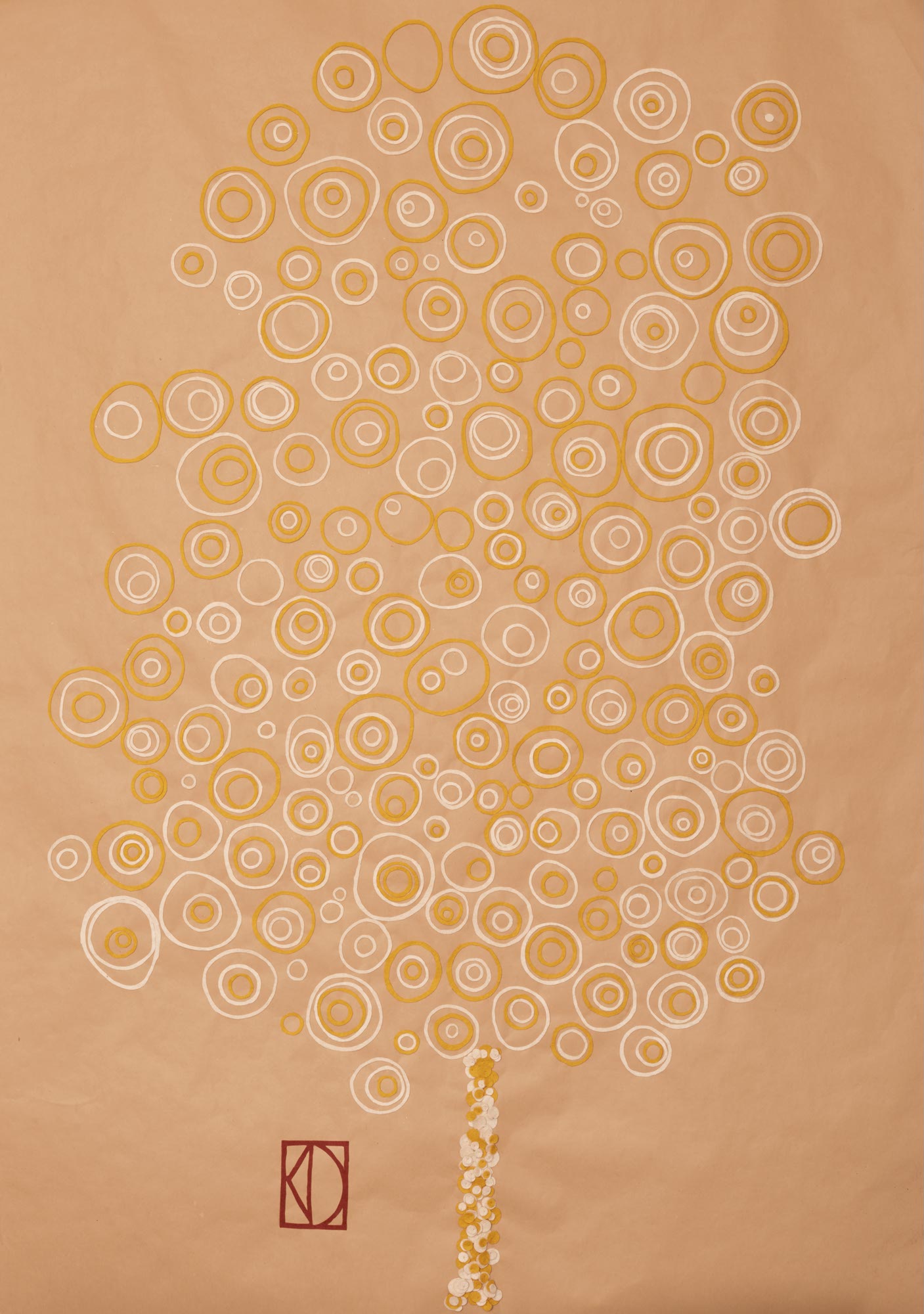 Kate Daudy, 2015 felt on paper 66 x 45 in. (168 x 114 cm.)