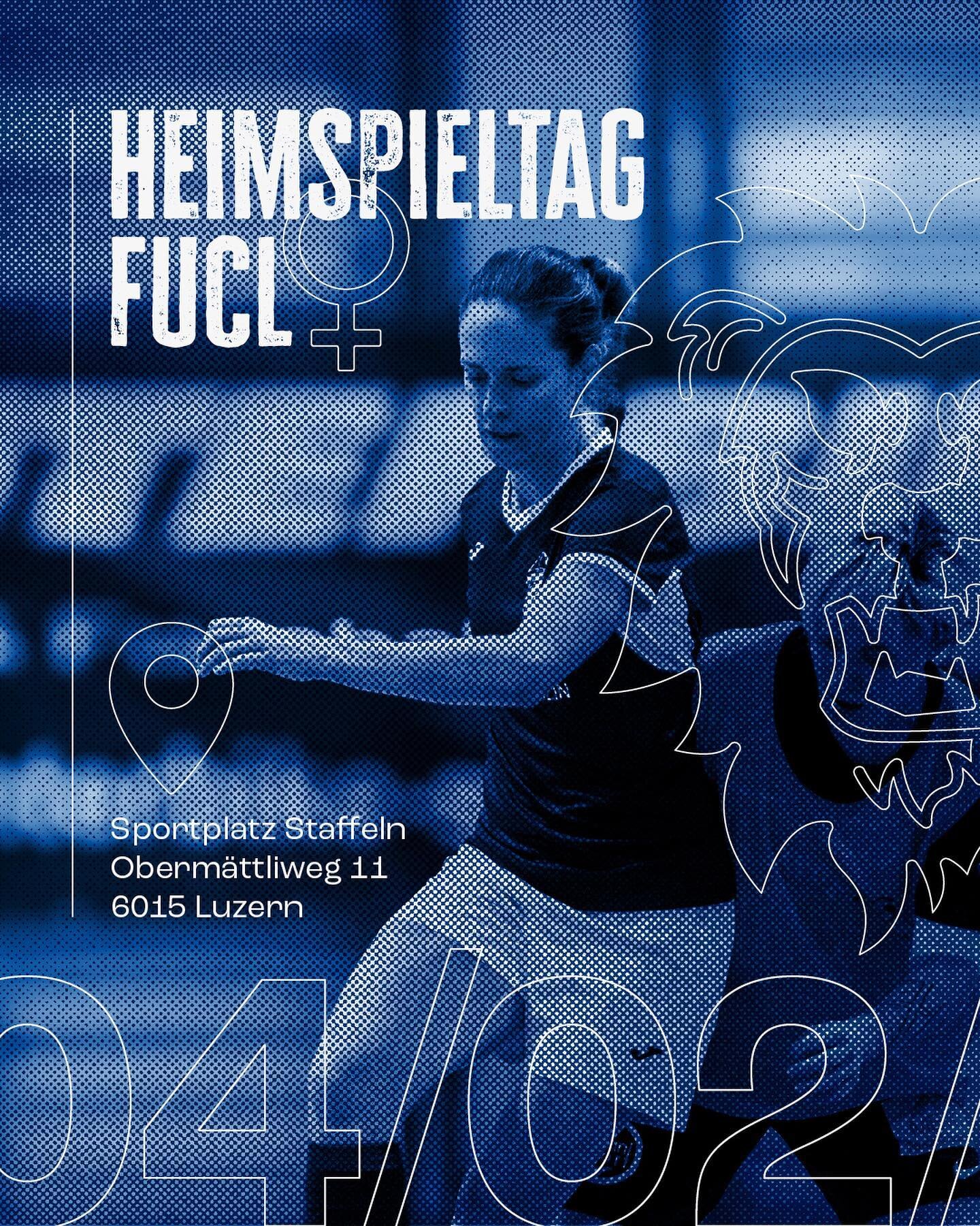 Heimspieltag! Am kommenden Sonntag, 4.2.2024 spielen unsere FUCL-Frauen daheim in Luzern. Alle Spiele der @swiss_futsal Women&rsquo;s League (Gruppe Ost) finden in der Sporthalle Staffeln statt. Das Highlight des Tages wird das Heimspiel gegen die Fr