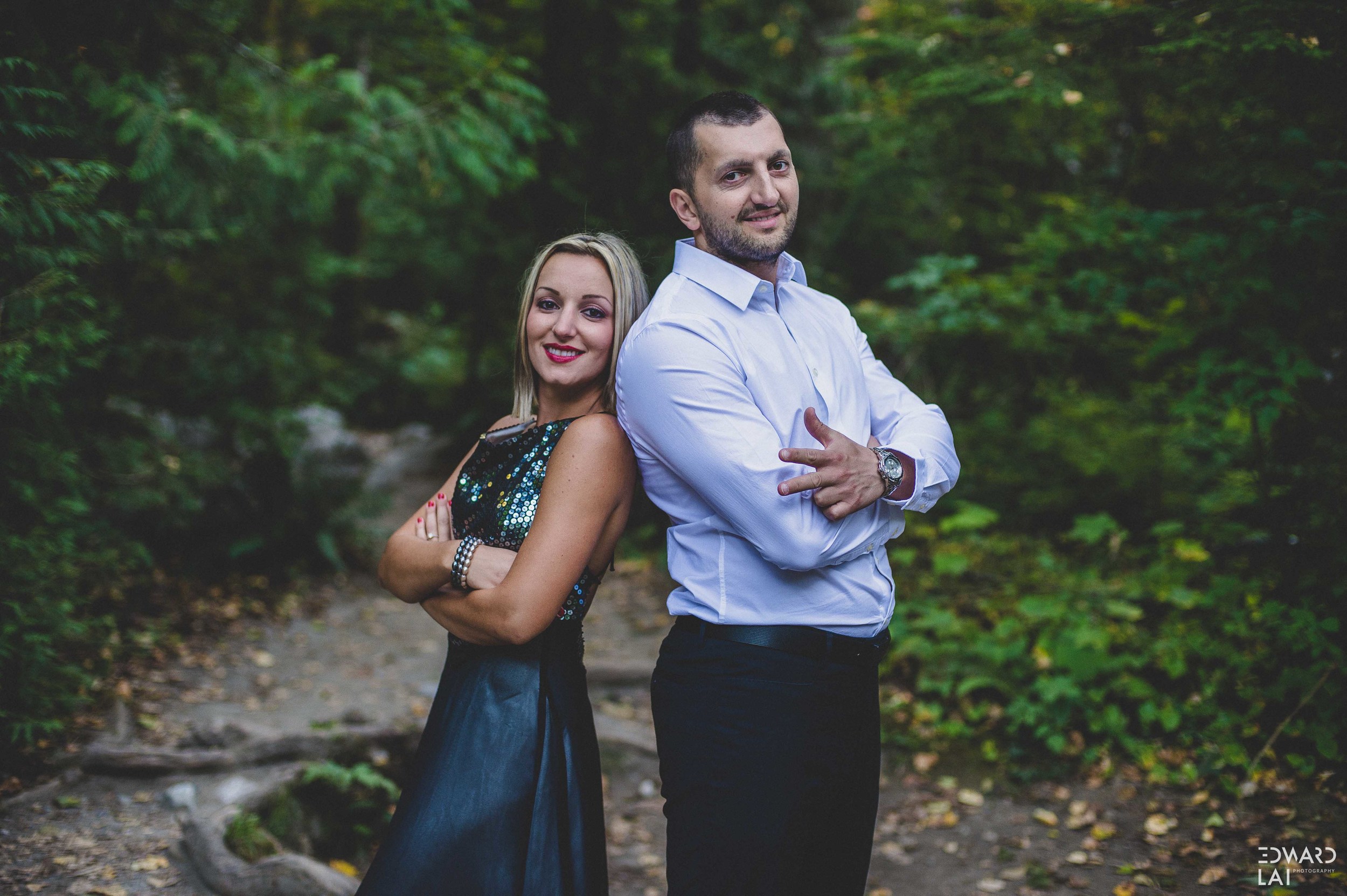 Vancouver engagement photography lynn canyon suspension bridge edward lai photographer