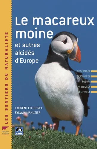 Le macareux moine et autres alcidés d'Europe Collection "Les sentiers du naturaliste" Co-auteur : Sylvain Mahuzier Editions Delachaux & Niestlé, 2008 210 pages, 19,5 x 15 cm Prix : 25 € Bibliographie complète sur la biologie, effectifs, menaces du macareux moine, avec des documents inédits sur son histoire dans l'Hexagone. Biologie et populations des autres espèces d'alcidés en Europe sont aussi abordées : guillemot de Troïl, guillemot de Brünnich, guillemot à miroir, pingouin torda et mergule nain. Un chapitre pratique détaille les meilleurs spots pour observer le macareux moine sur les colonies.