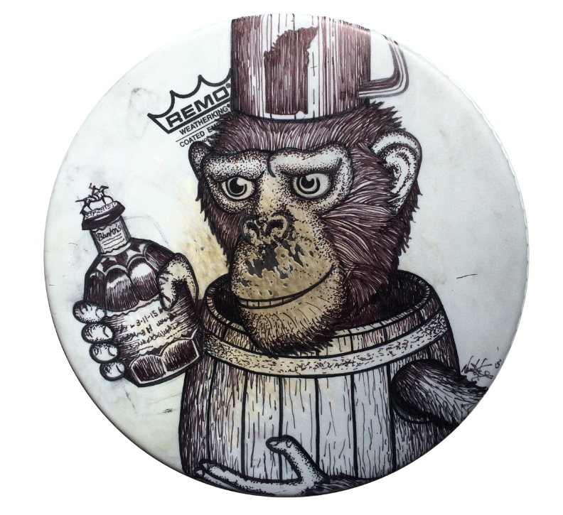 private commission. sharpie on drumhead