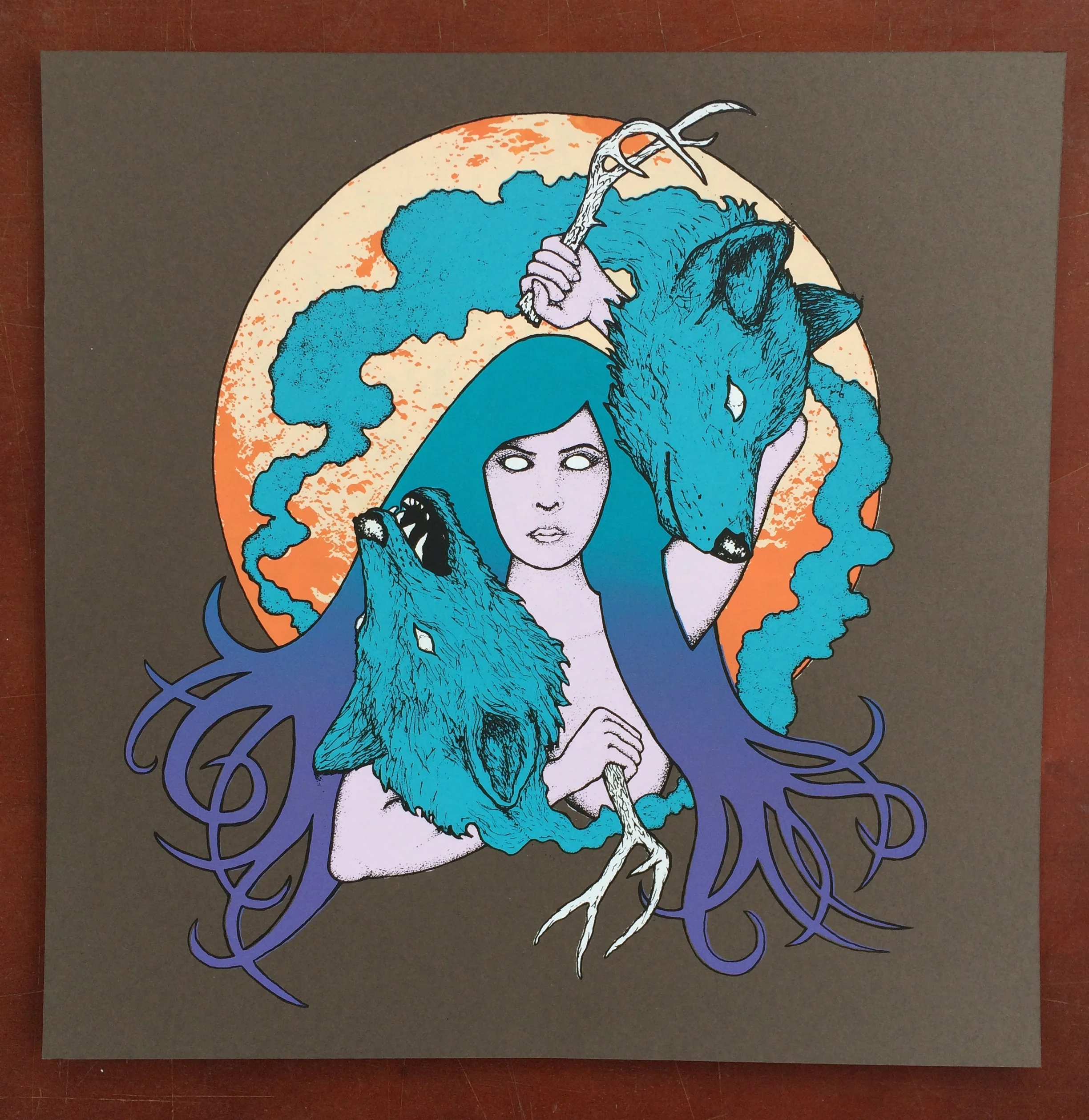 "Wolf Mother" screen print