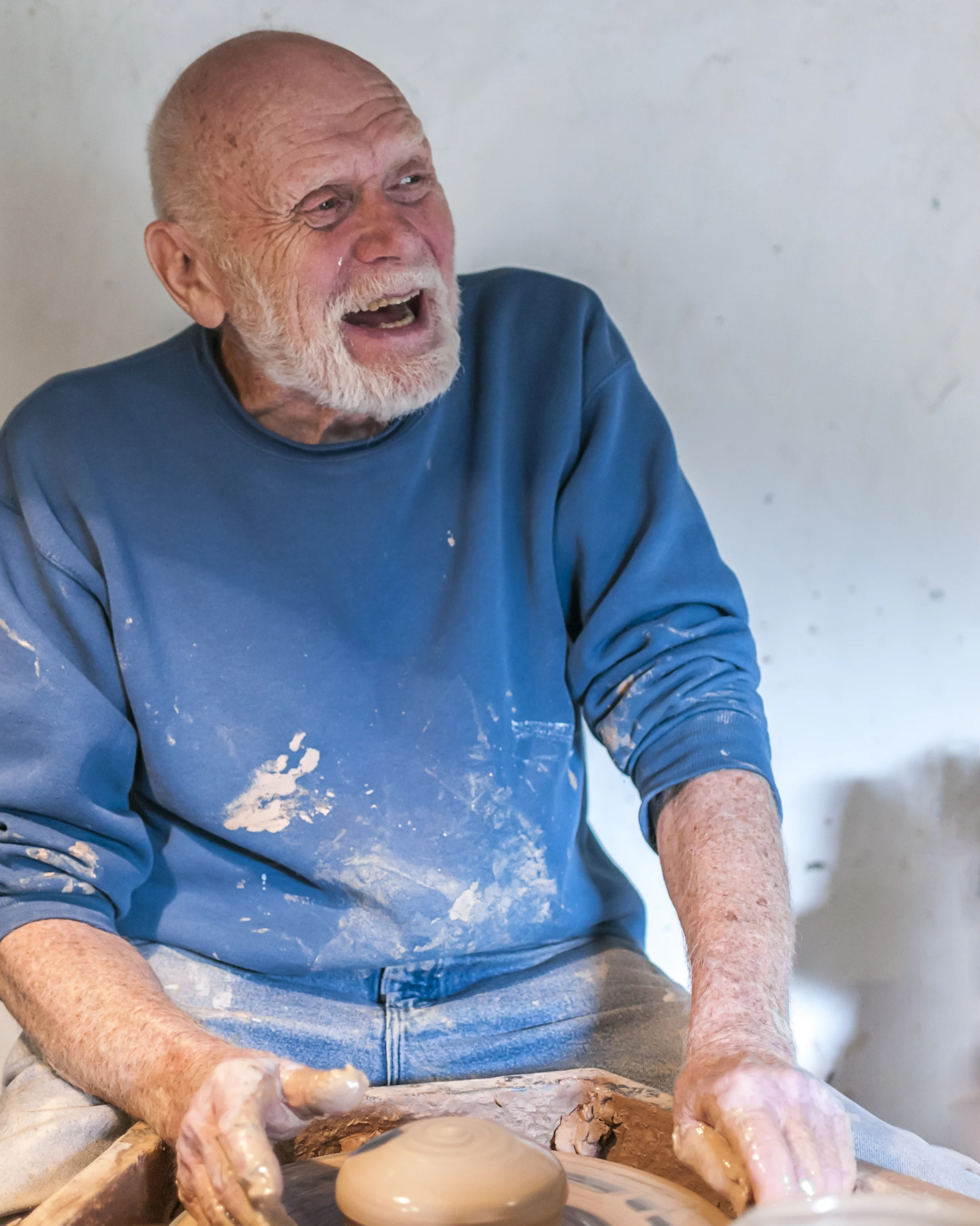 Warren MacKenzie at the Leach Pottery, Sept 2013