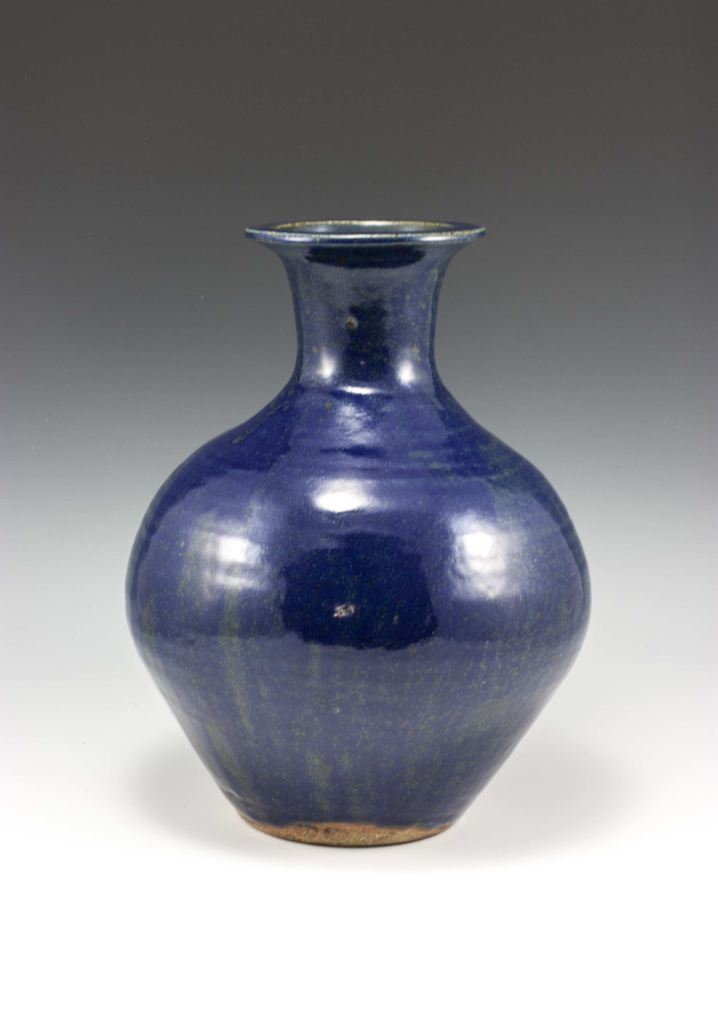 Large ful bellied vase - blue glaze.jpg