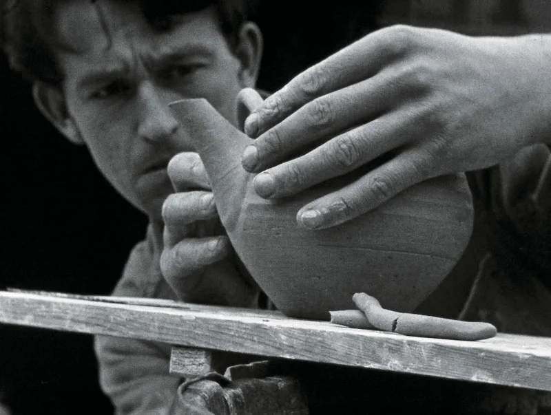 Film Still: Bill Marshall making a teapot