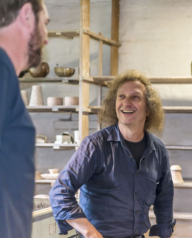Marty Gross at the Leach Pottery