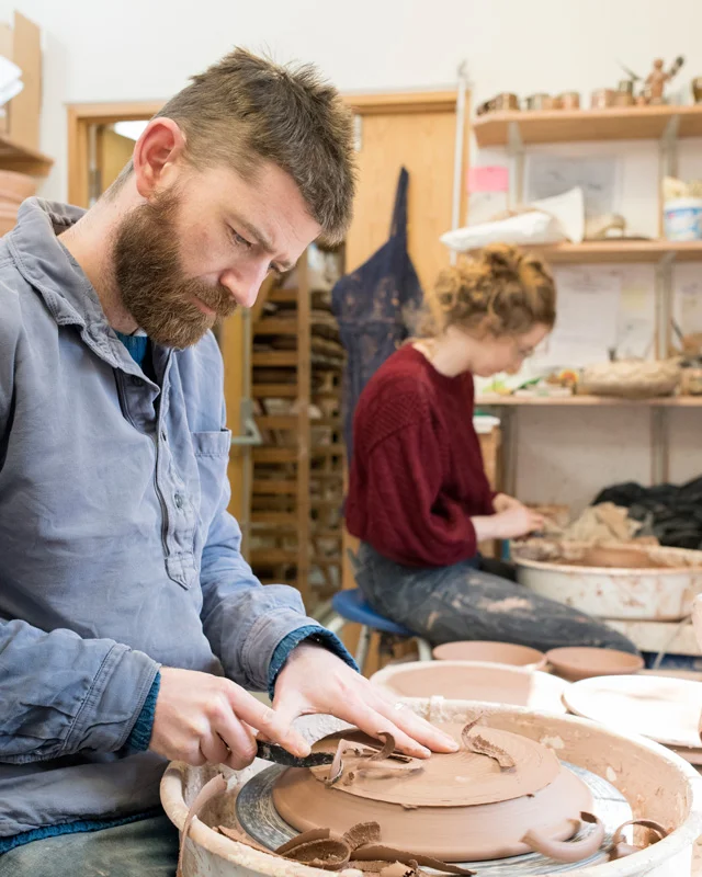 Matthew Foster, Leach Pottery Studio Production Manager, Turning A Plate