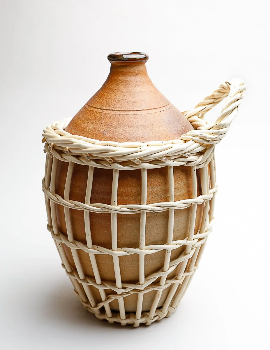 Muchelney Cider Bottle with Willow Basket