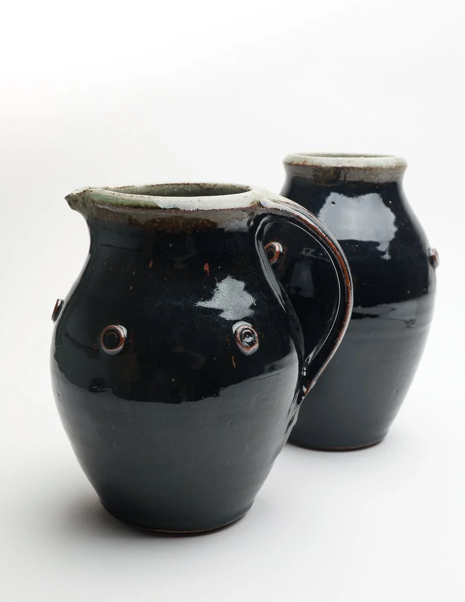   Tenmoku Jug and Vase by Callum Cowie  