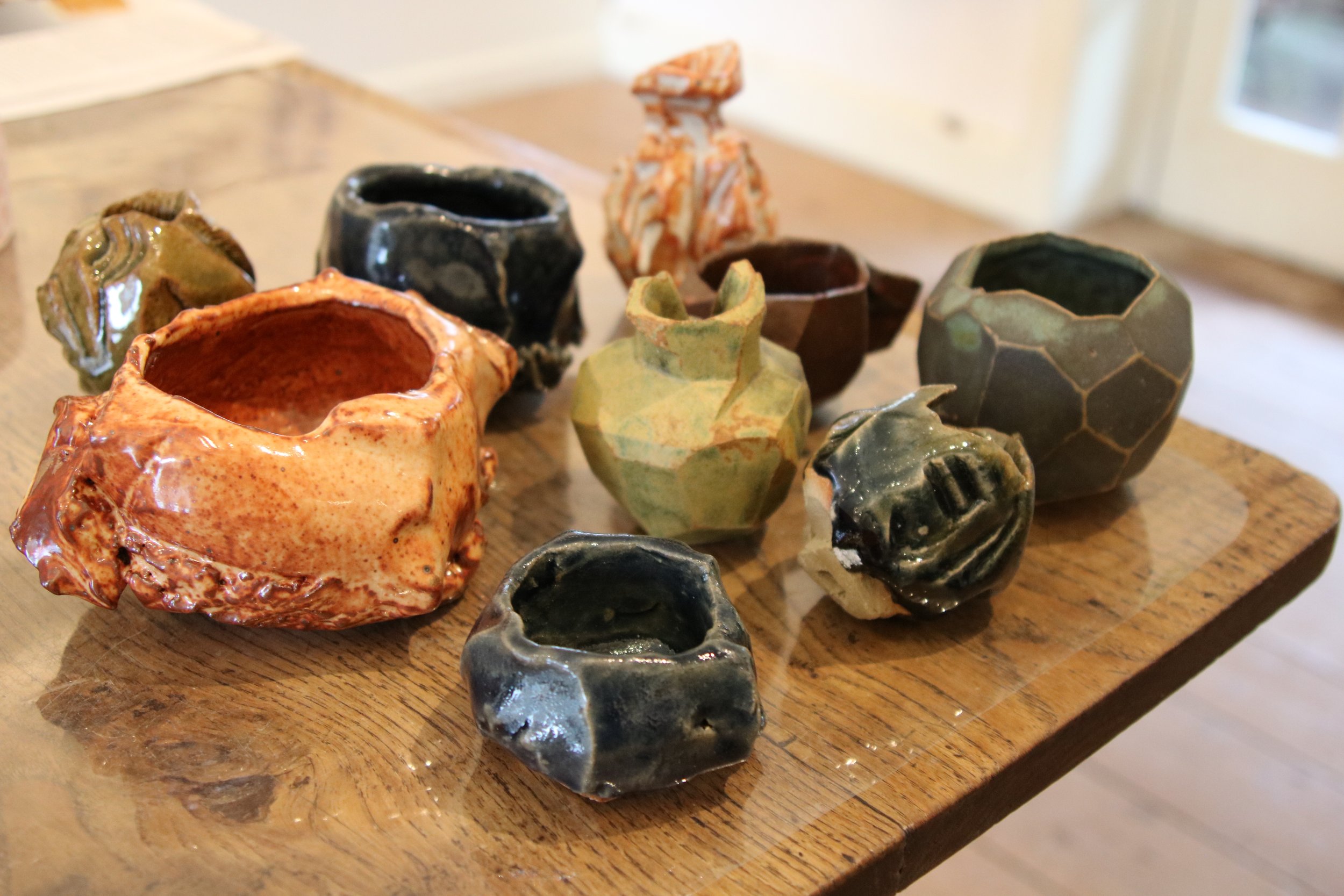 selection of kurinuki pots