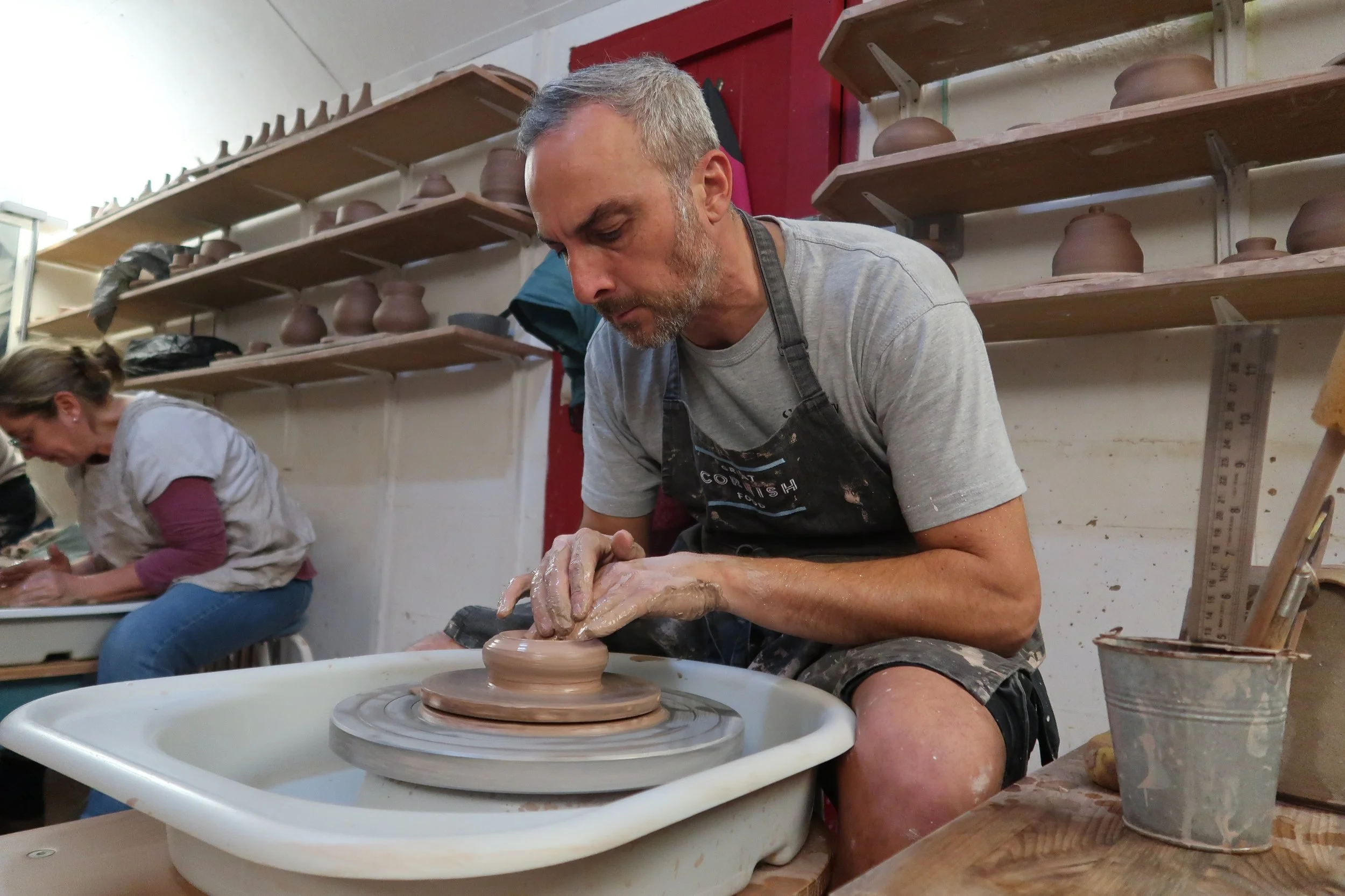 Potter at the potter's wheel