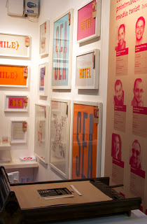 Live In Print ’s stand, complete with fabulous crowd-drawing letterpress