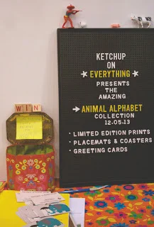 Ketchup on Everything’s awesome stand, where visitors posted votes for their favourite alphabet animal.