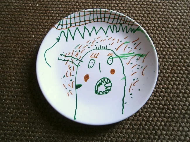 Jame's son gets involved in the drawing action!