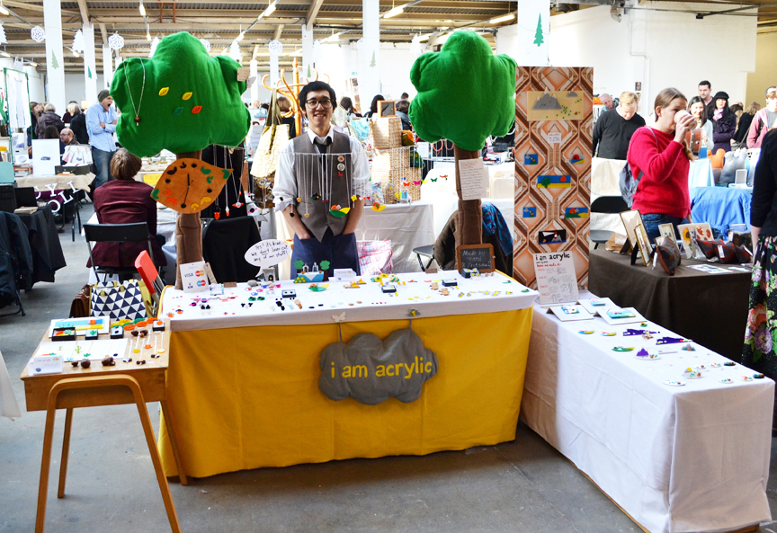 I am Acrylic pictured at Renegade Craft Market