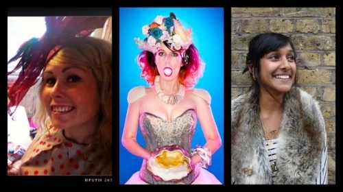 L-R: Perri Lewis, Miss Cakehead, Zeena Shah