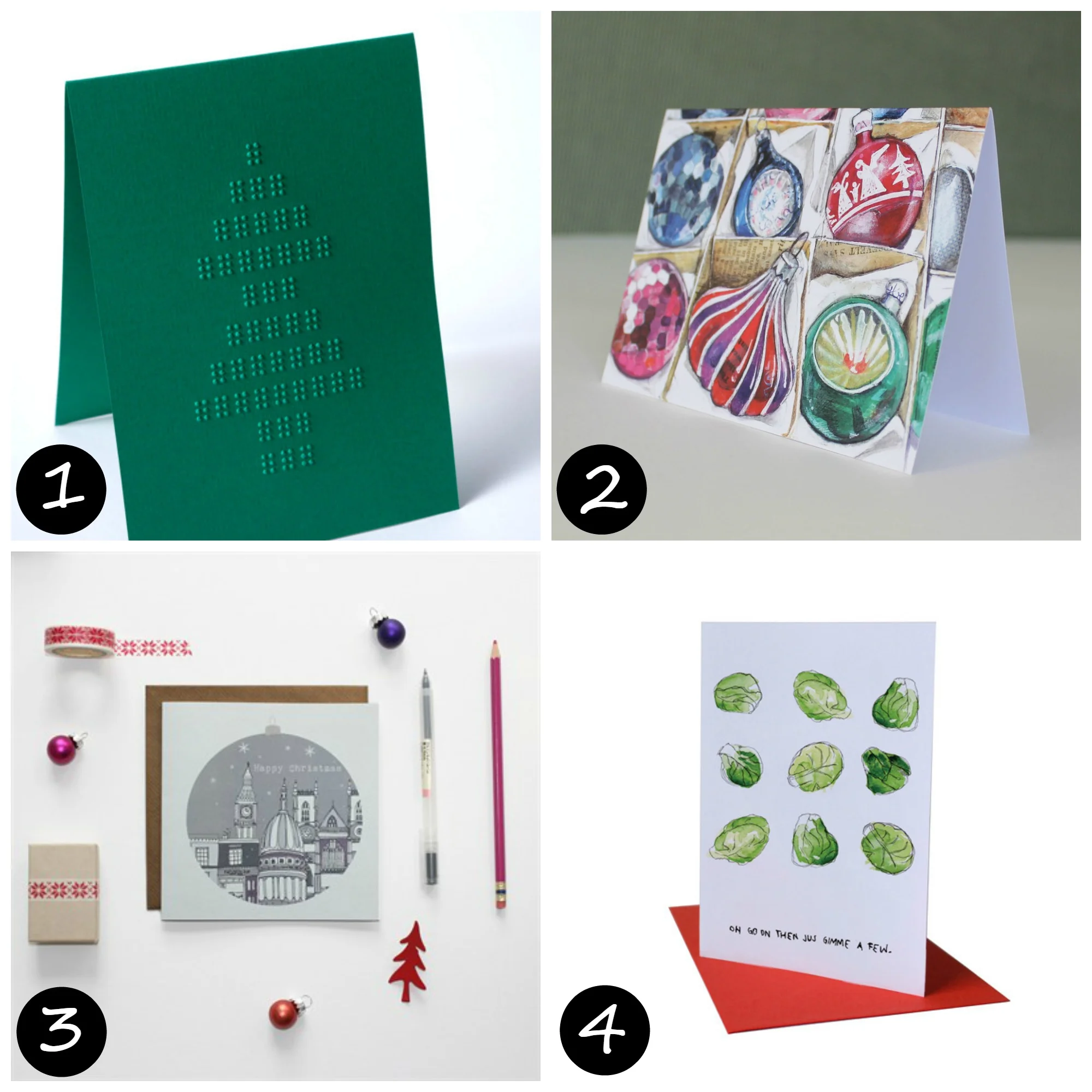 1. Beth Lau Braille (Dalston - Sun 30 Nov & Brixton - Sat 6 Dec), 2. Angie Beal Designs (Brixton - Sun 7 Dec), 3. Helena Carrington (Dalston - Sun 30 Nov), 4. Blank Inside Design (Dalston - Sat 29 Nov)