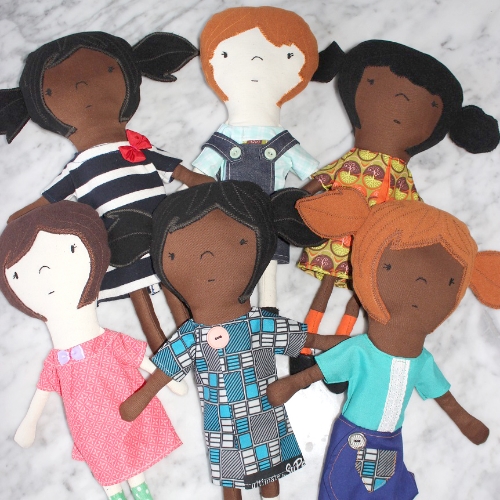 Flat Panda Rag Dolls