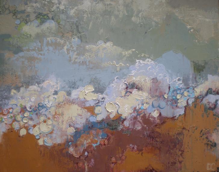 Scene Rust and Sage 24" x 30" 2008