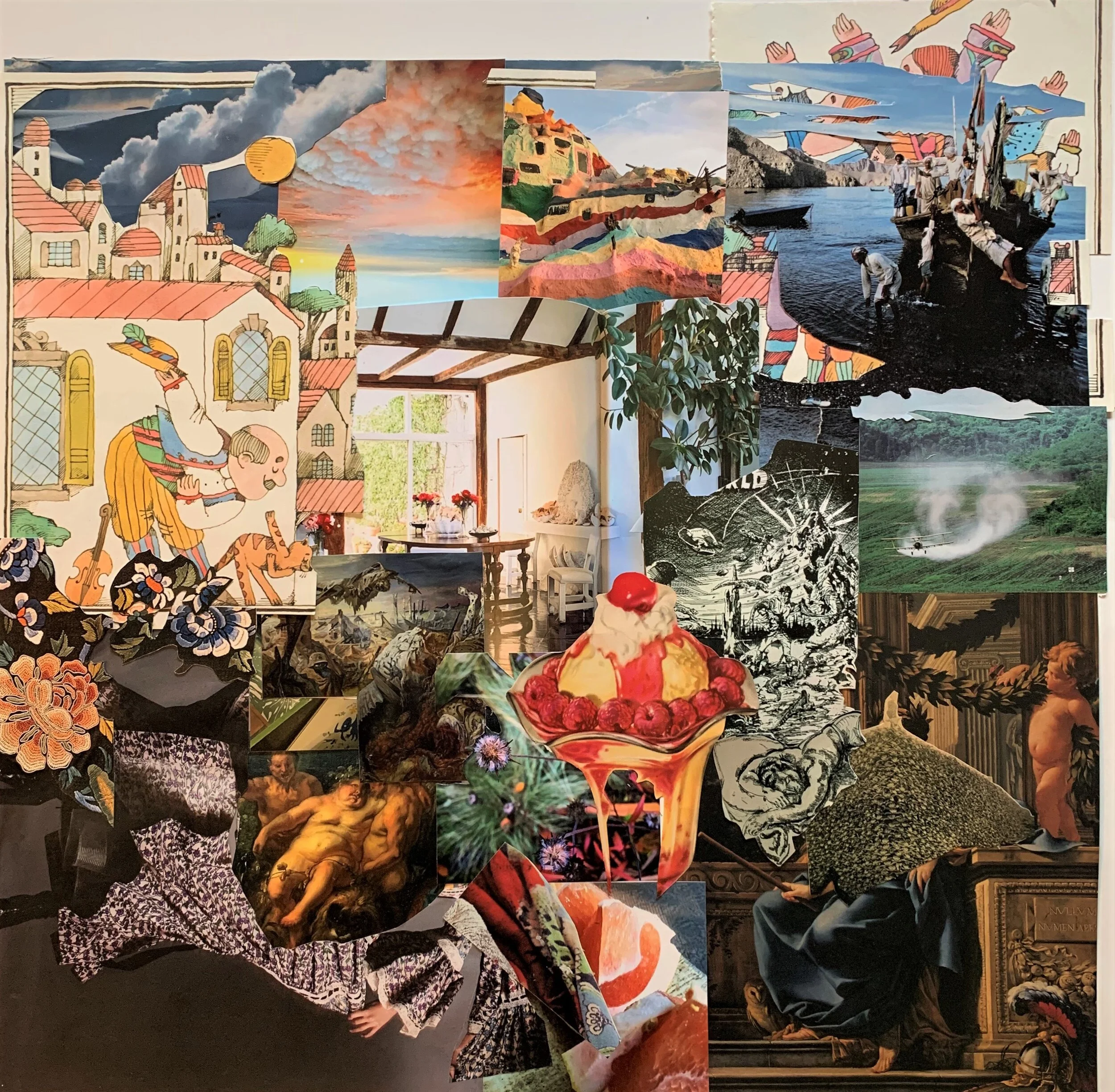 Dark Rainbow 19 1/4" x 19 1/2" 2020 sold