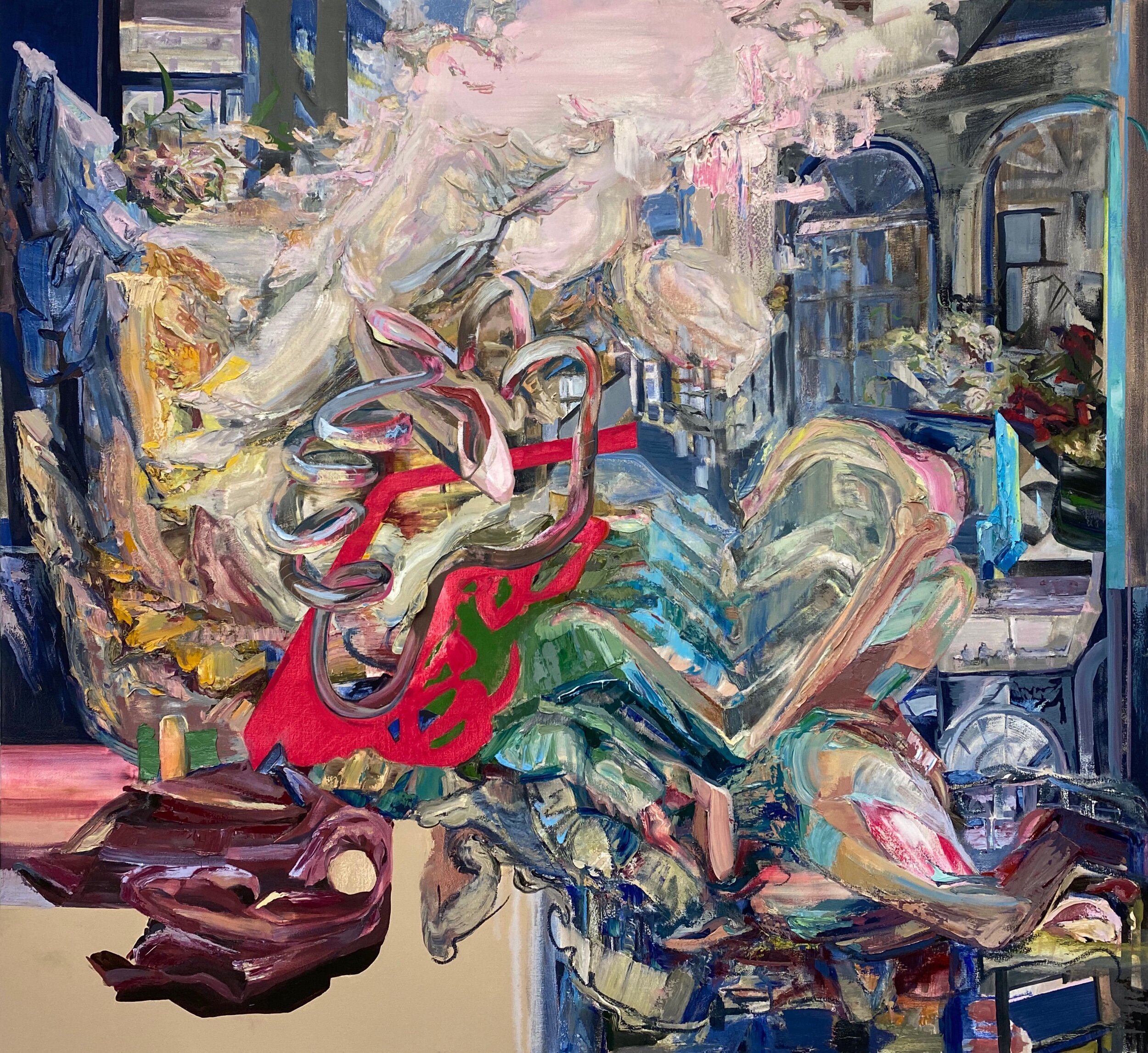 Churning Decadance 60” x 65” 2020