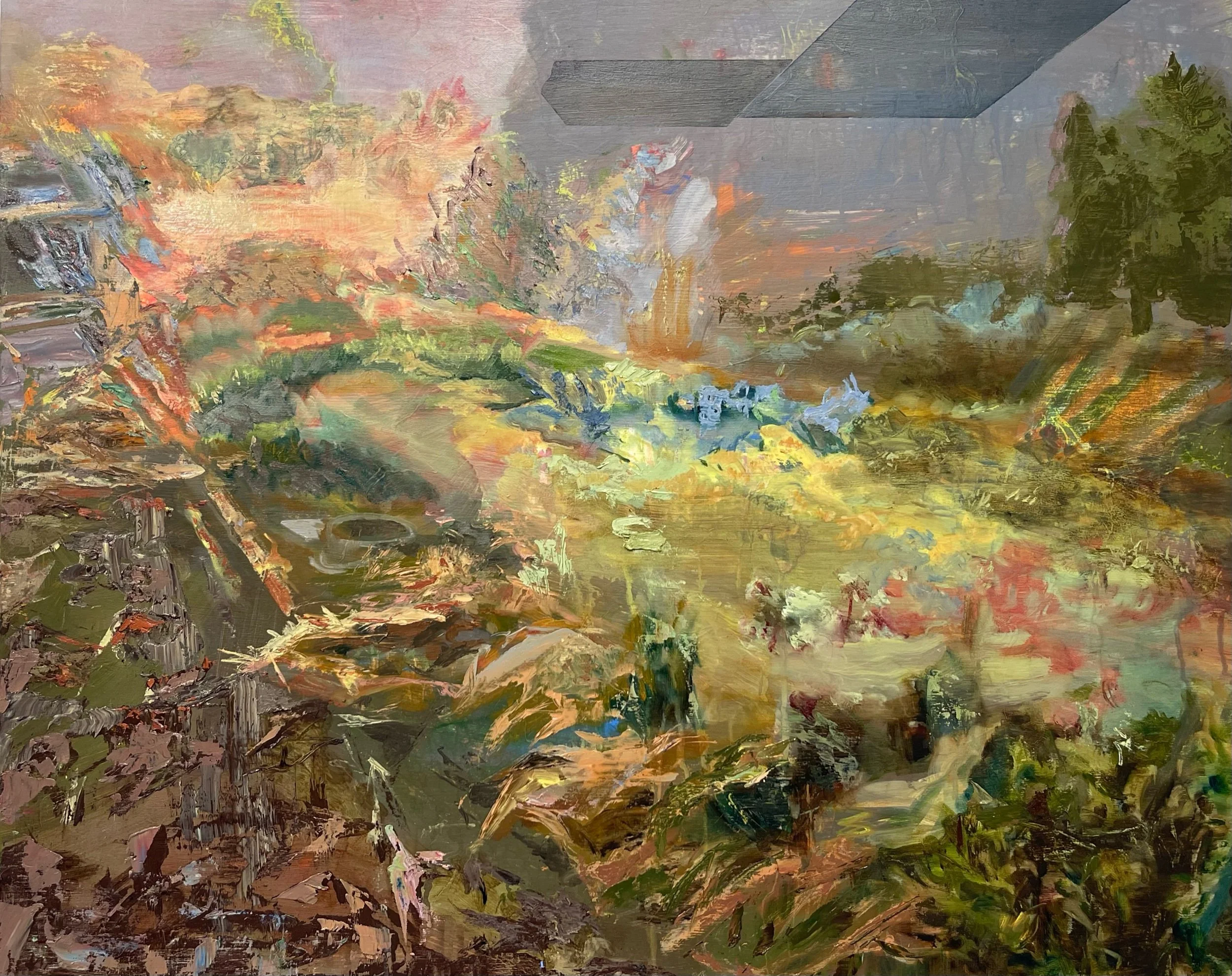 Soften Perspective  Oil Paint on Wood Panel 30” x 24” 2025