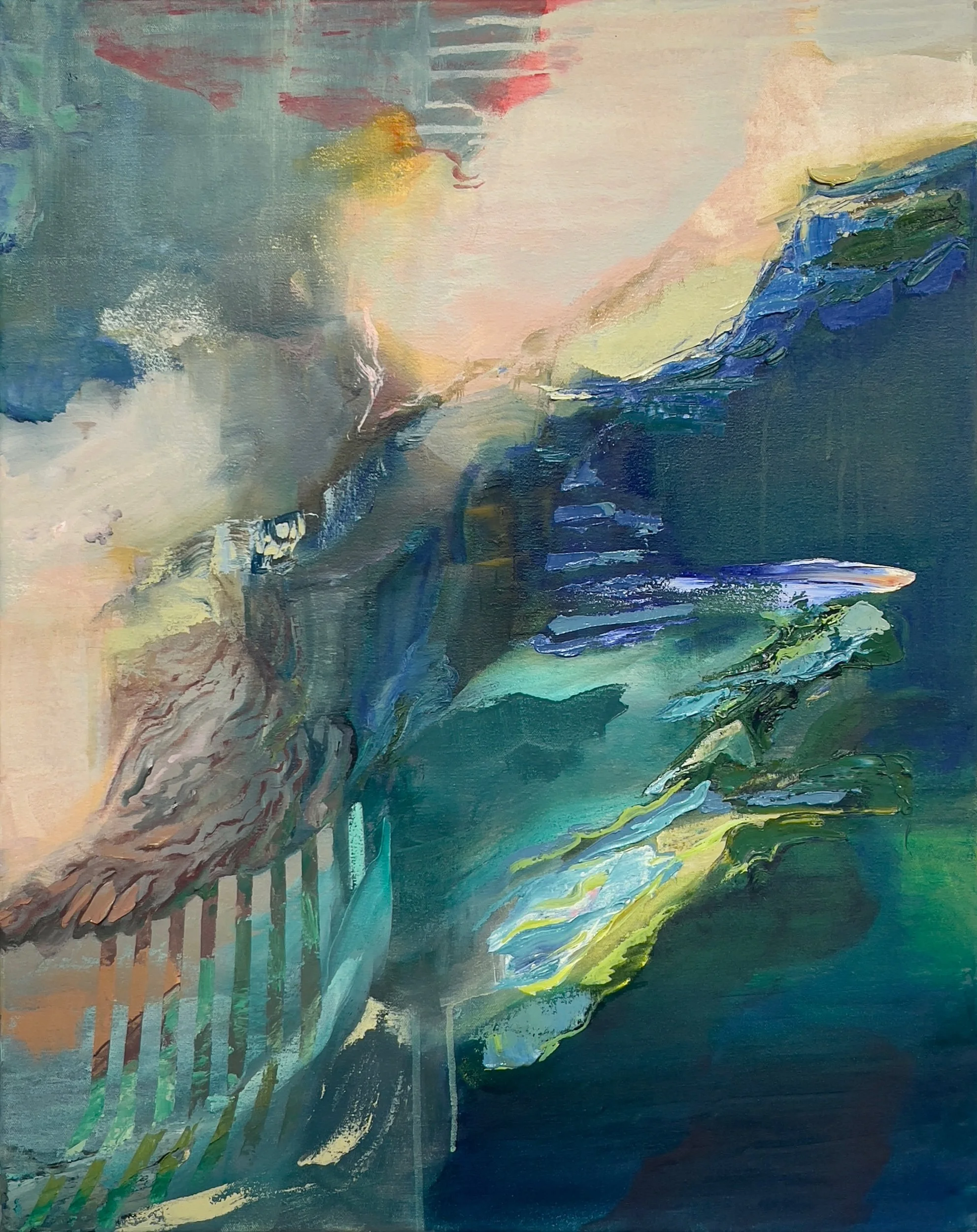 Objective Billowing Oil Paint on Canvas 24” x 30” 2025 