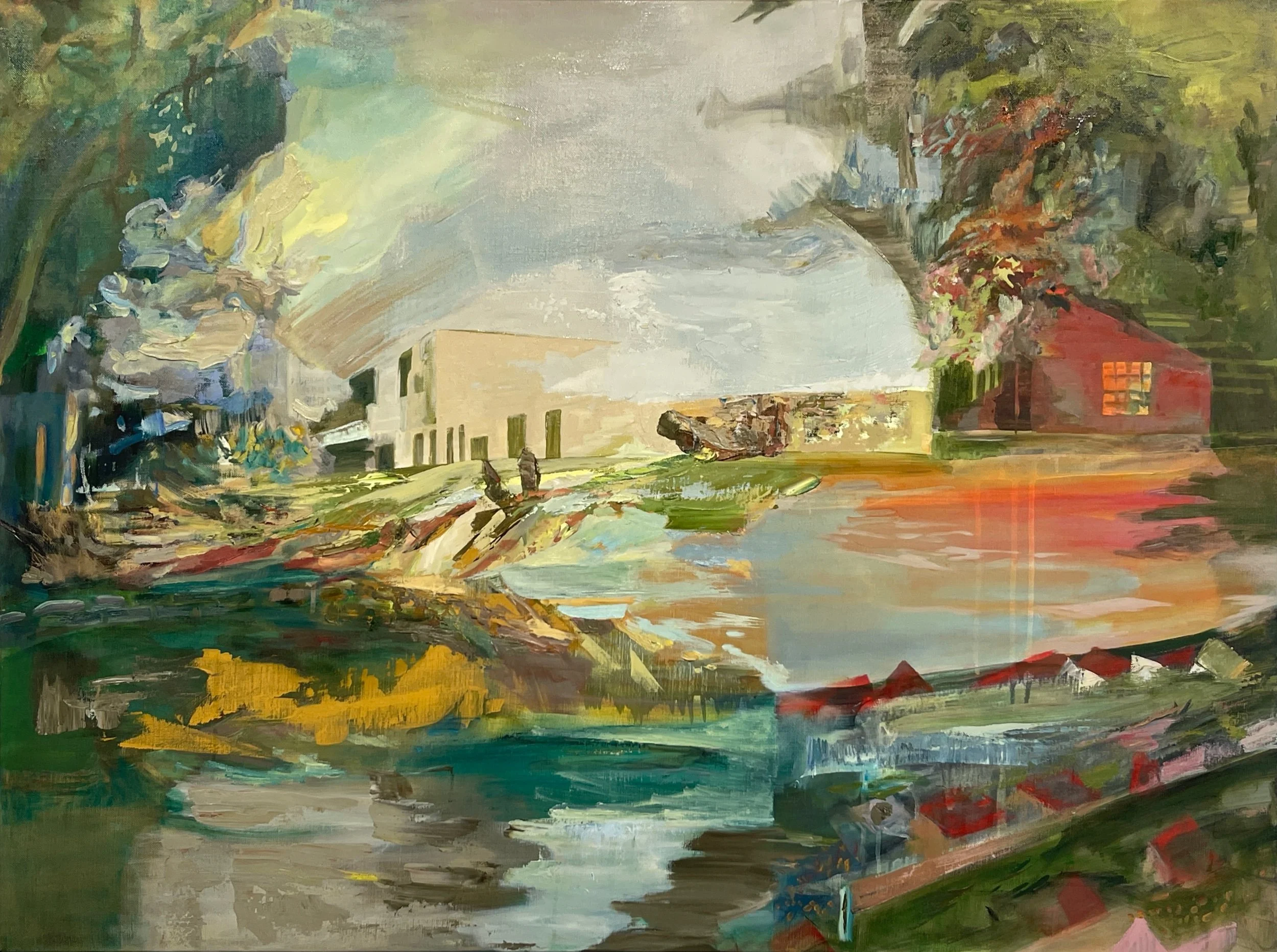 Shimmer in Time Oil Paint on Canvas 30” x 40” 2026