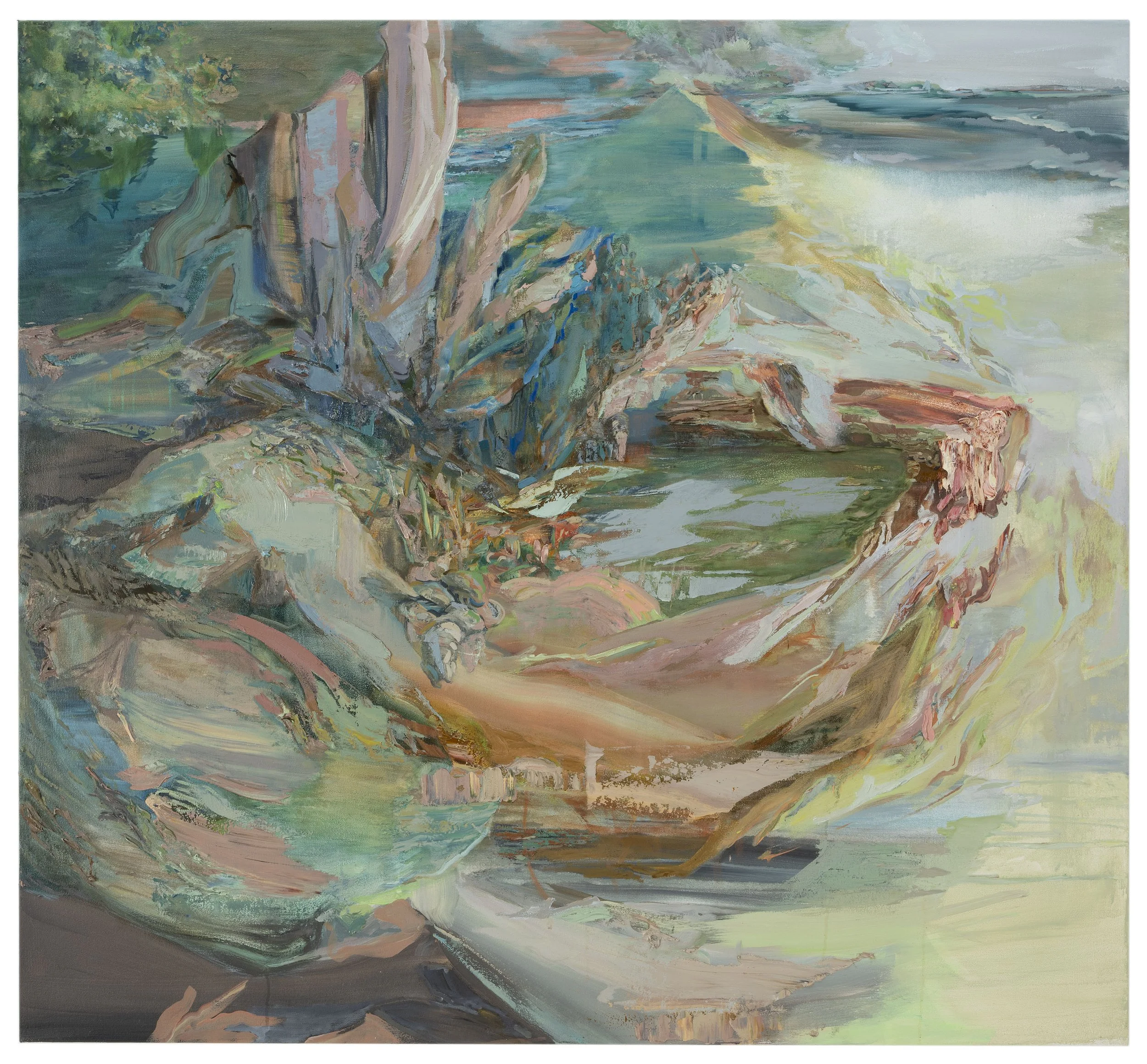 Marble Touch Oil Paint on Canvas 48” x 52” 2026