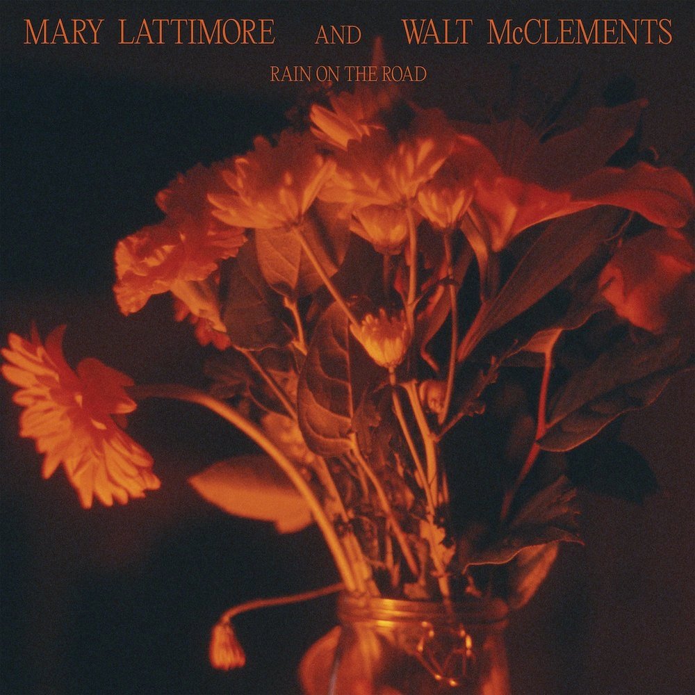   Album cover for Mary Lattimore &amp; Walt McLement’s album Rain On The Road (Thrill Jockey Records)  
