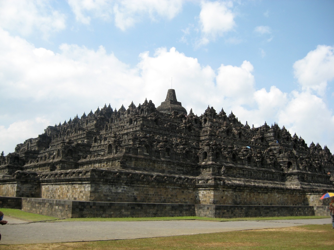 At Borobudur near Yogyakarta, East Java, Indonesia.