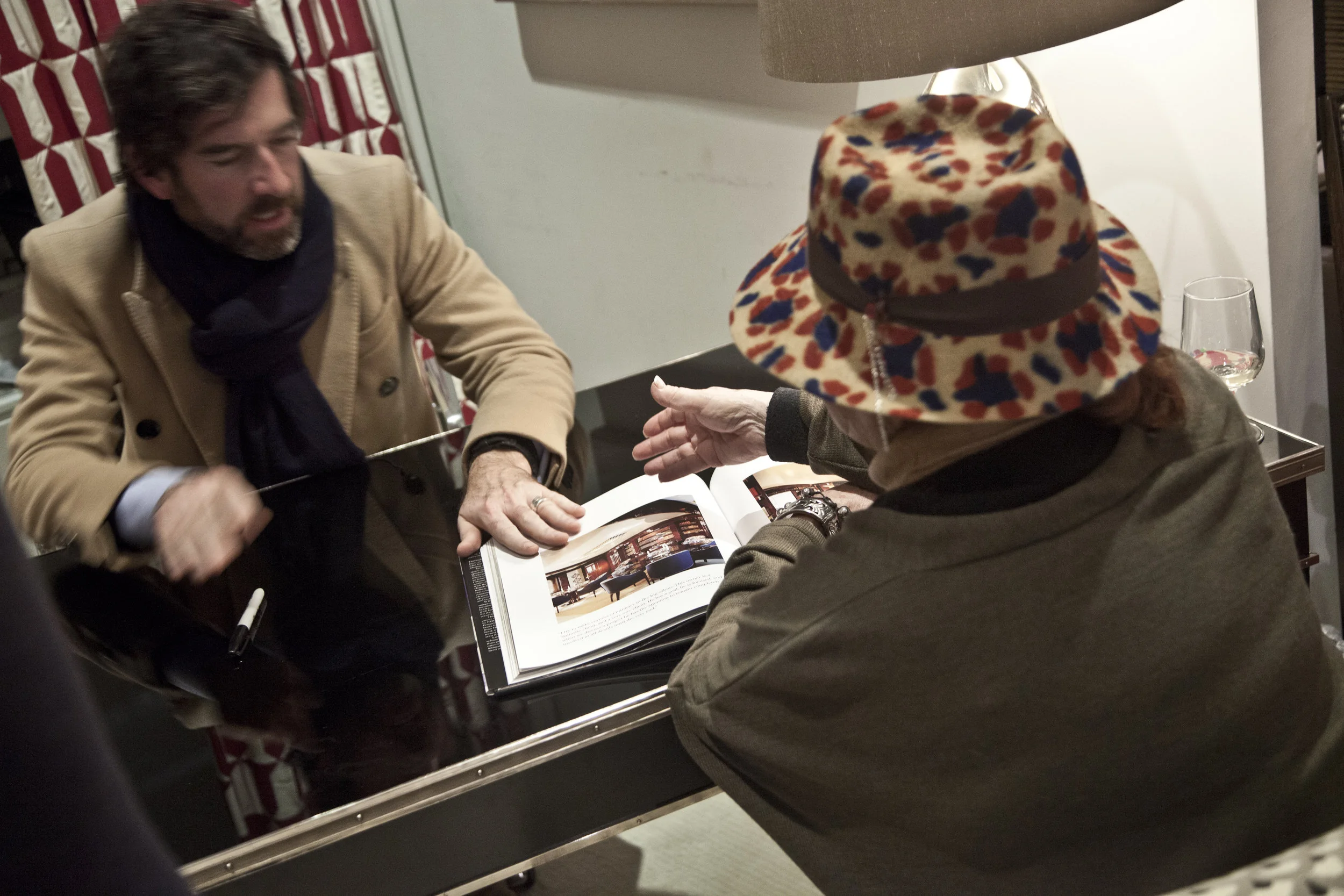 an elderly woman to whom I lent my hat to beget an introduction...;)