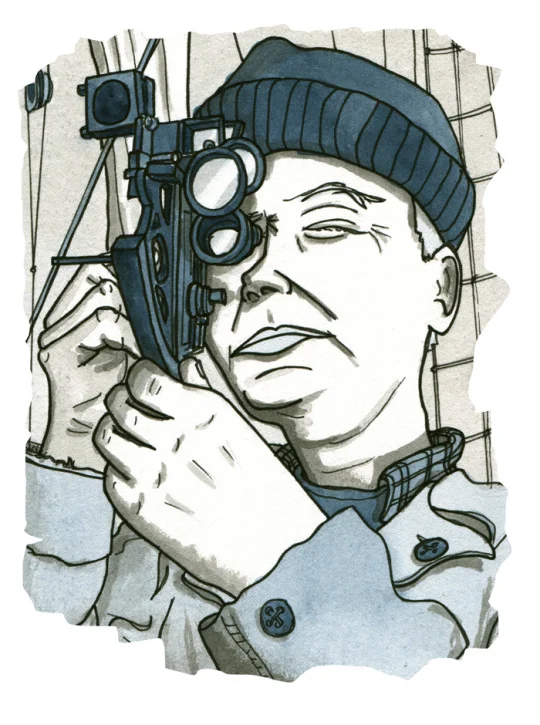 Man with sextant