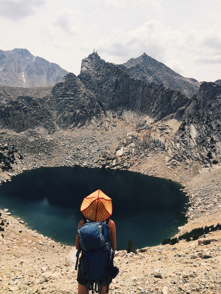  Near Kearsarge Pass, Big Pothole Lake looks deceptively small from this vantage point. The lake is on the John Muir Wilderness side of the pass. 