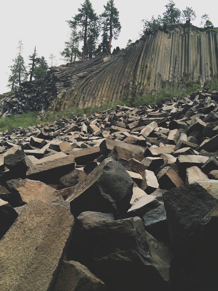  Devil's Postpile, protected by national monument status, is a fascinating example of columnar basalt (or, in plain English, columns made when cooling lava cracked vertically). 