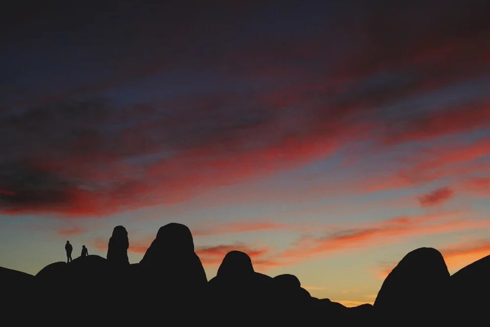 We were treated to a beautiful sunset a short rock scramble from Arch Rock.