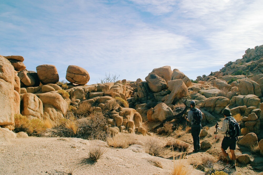  Hiking through the portion of known as "the Maze."&nbsp; 