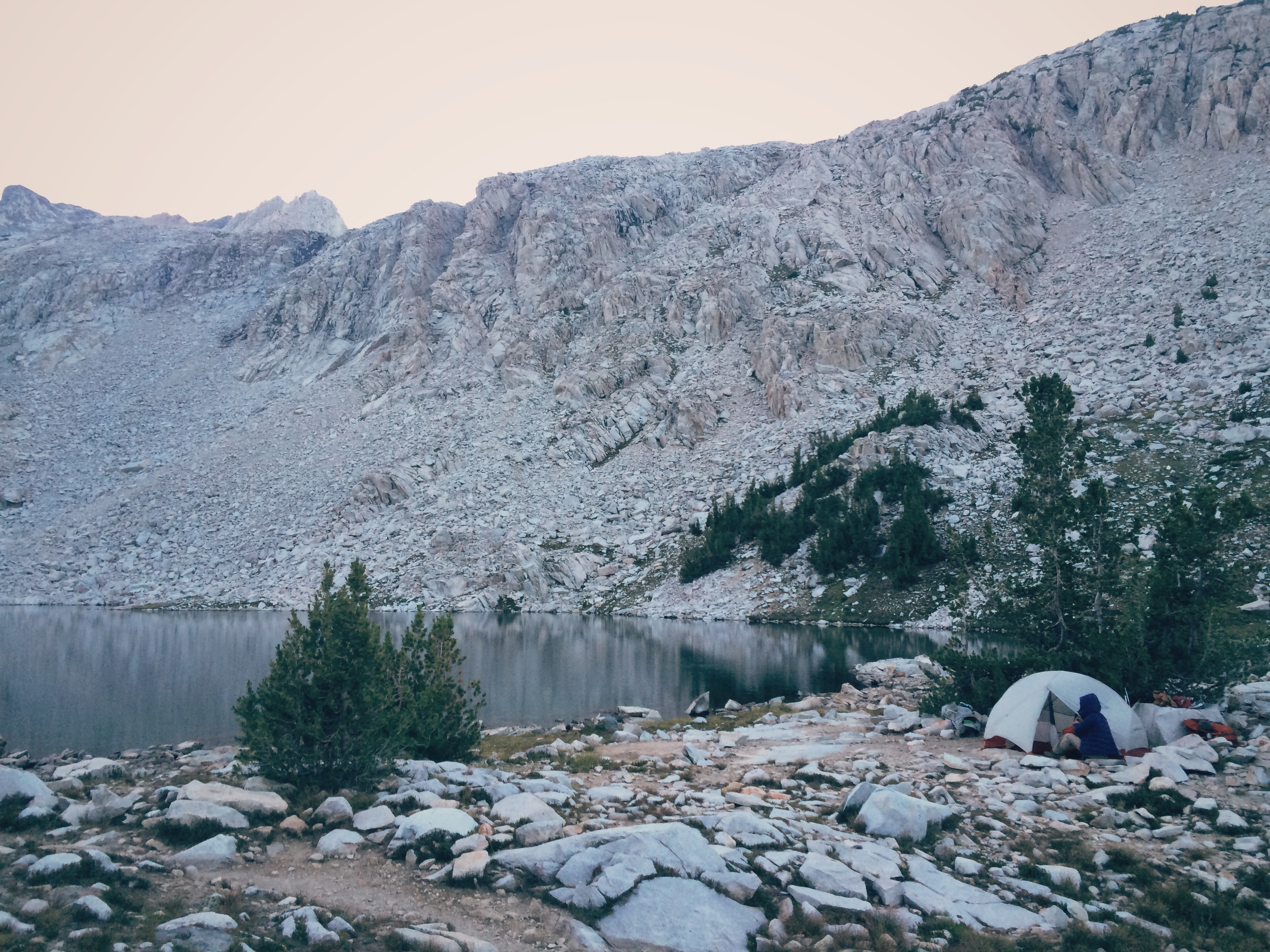  Day 10: camped at the unnamed lake at 10,800' east of Helen Lake. 
