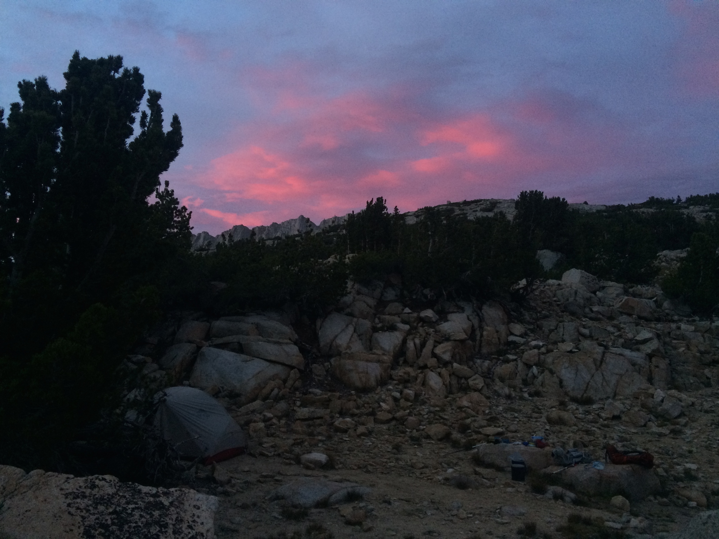  The last moments of light over Lake Marjorie. 