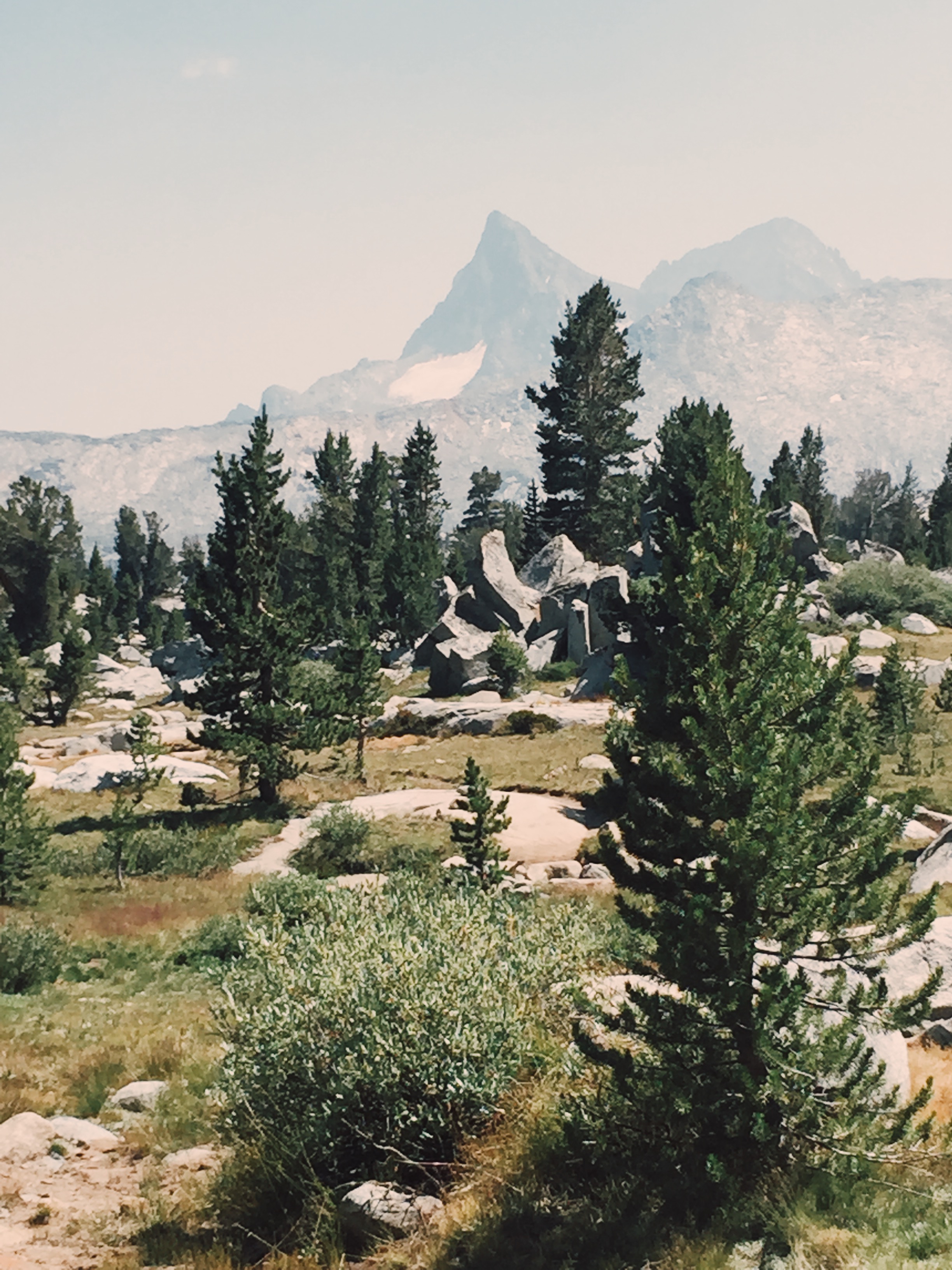  The view toward the Ritter Range shortly after crossing into Ansel Adams Wilderness from Yosemite. 